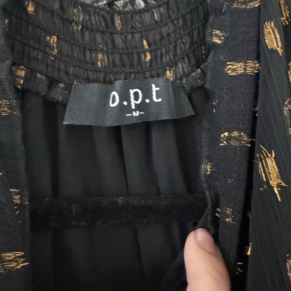 Stylish Black and Gold Mini Dress - Picture 2 of 5